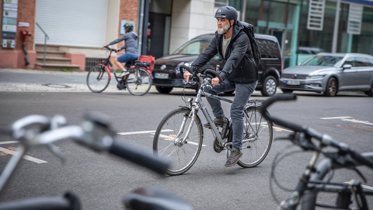 Man riding a bike